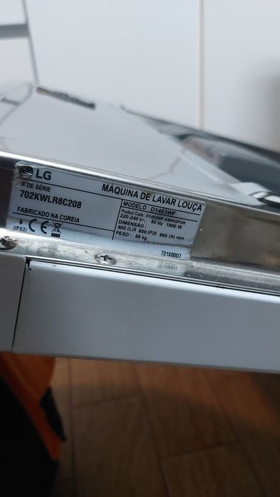 Máquina de lavar loiça LG D1453WF TEM UMA AVARIA NO motor de paço