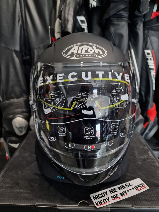 Kask motocyklowy AIROH EXECUTIVE BLACK MATT !gratisy! MotoSzafa