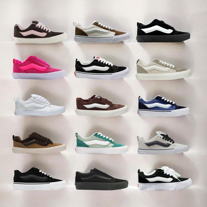 р36-45 Кеди Vans KNU skool black white pink grey beige blue