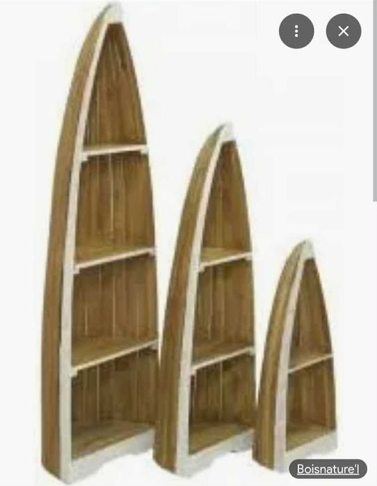 Conjunto de 3 estantes barco