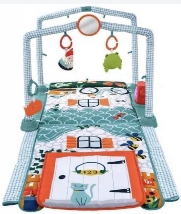 Mata interaktywna FisherPrice 3w1 - Domek odkrwycy - Jak Nowa