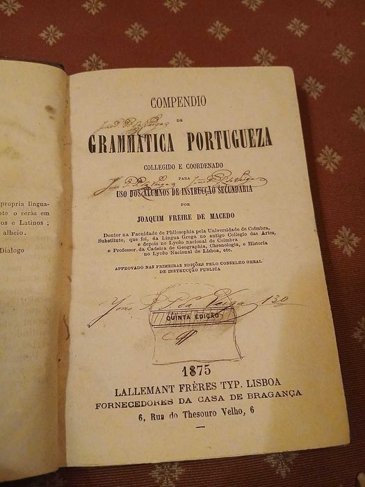 Joaquim Freire de Macedo, Grammatica Portugueza 1875