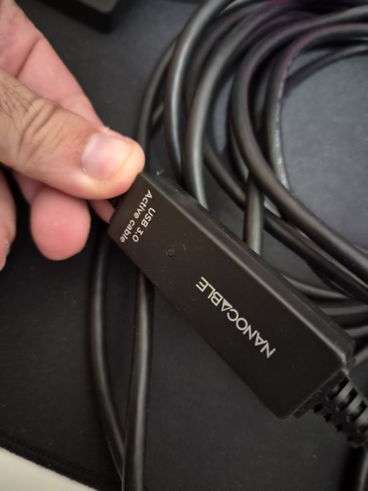 Cabo USB 3.0 Nanocable Extensão USB-A M/F 10 M Preto