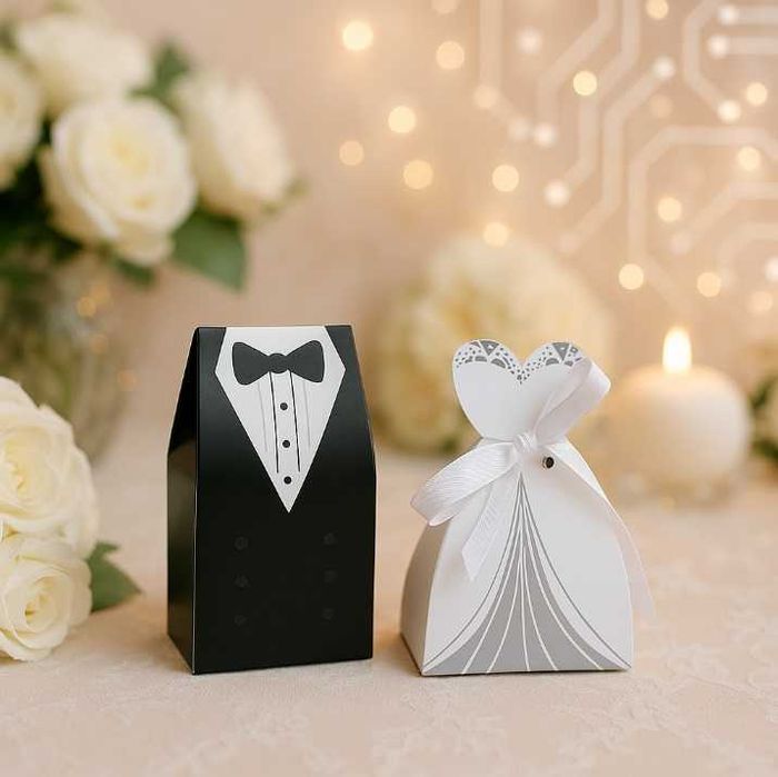 Pudełeczka weselne - Pani i Pan Młody (100 szt.)