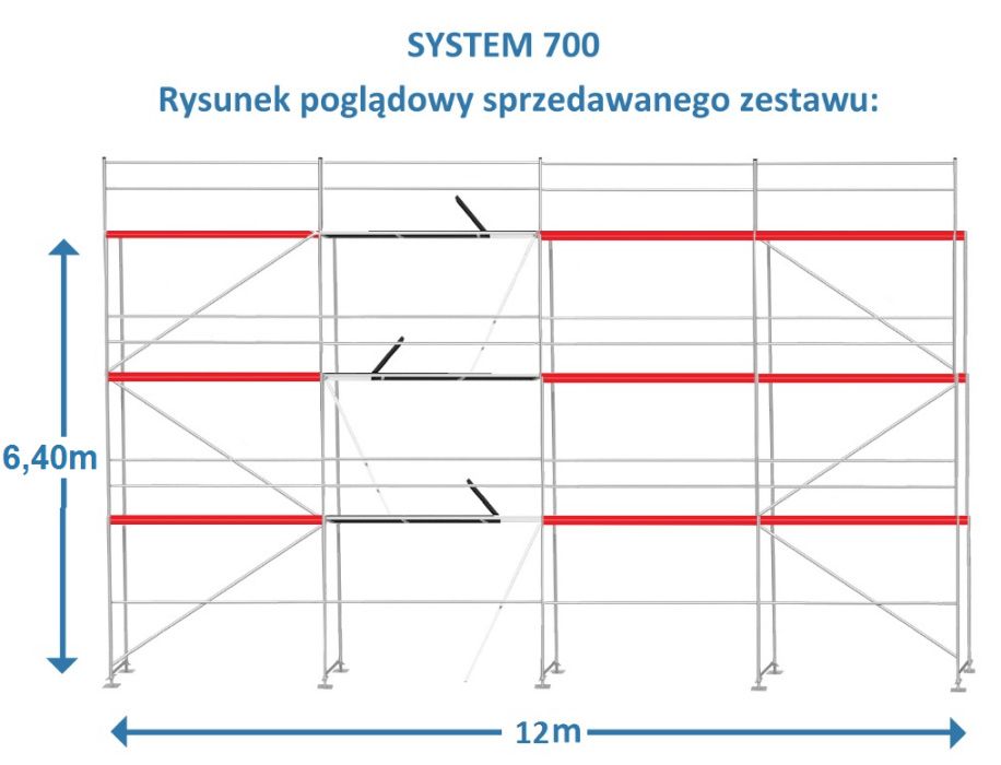 Rusztowanie ramowe- SYSTEM 700-OKAZJA 100m2 najtaniej w całej Polsce