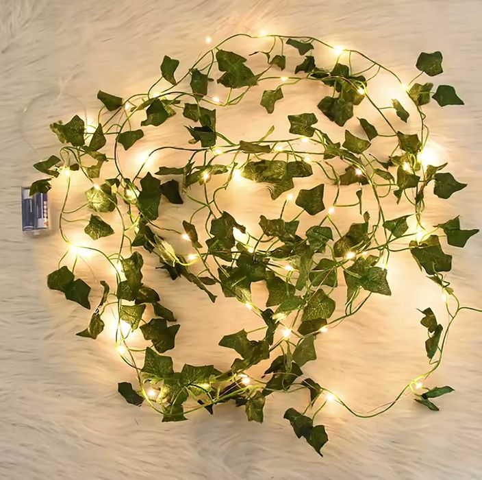 Гірлянда зі штучним листям плюща