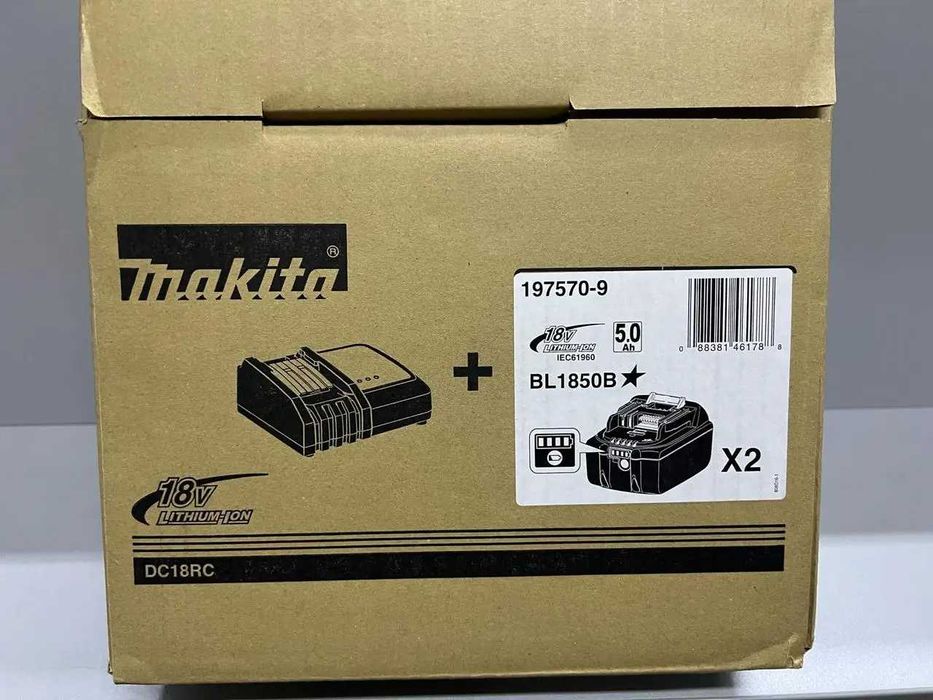 Makita 197570-9 (З/У DC18RC + 2 АКБ *5Ам x BL1850B 18V 5,0 Ah) НОВІ!
