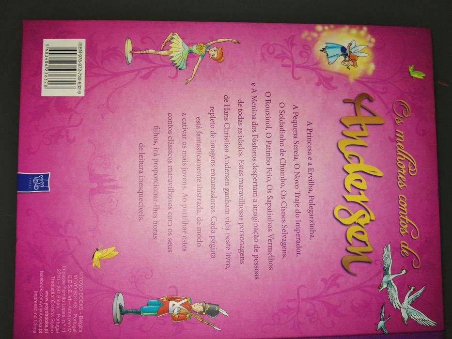 Os melhores contos de Andersen  -Capa almofadada - Como Novo!!*