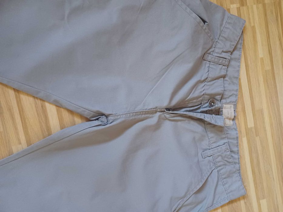 Spodnie szare slim fit 164 męskie