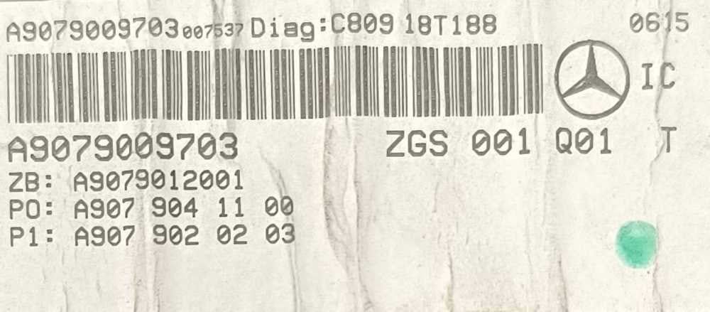 Conjunto A2479007306 - MERCEDES-BENZ SPRINTER 3,5-t Autocarro