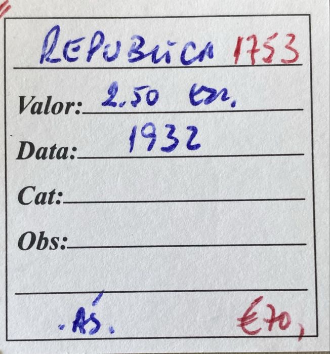 Moeda 1753 - 2$50 Escudos 1932