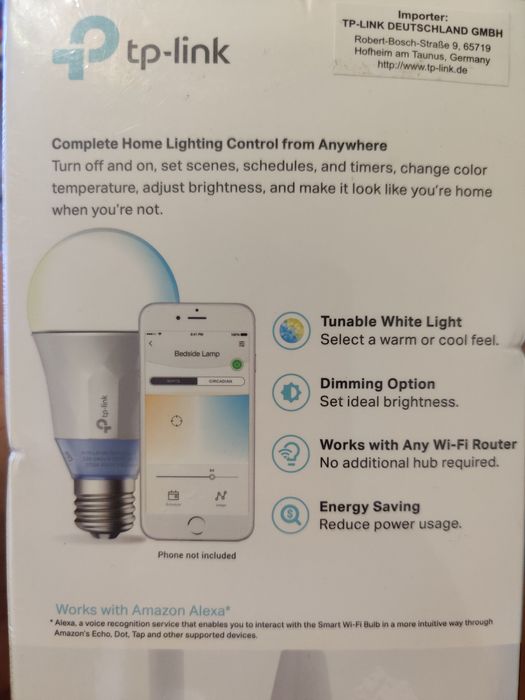 Lâmpada inteligente wireless TP-Link ou Xiaomi c Google Home cx selada