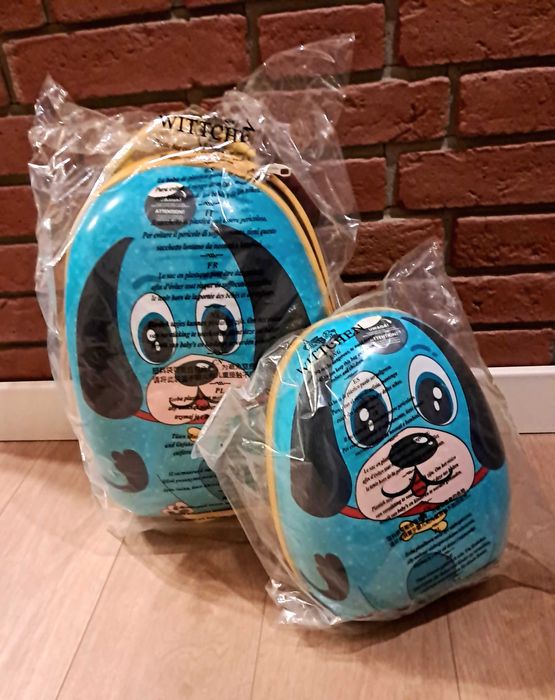 WITTCHEN Kids Travel –walizka + plecak (piesek, panda) – nowy
