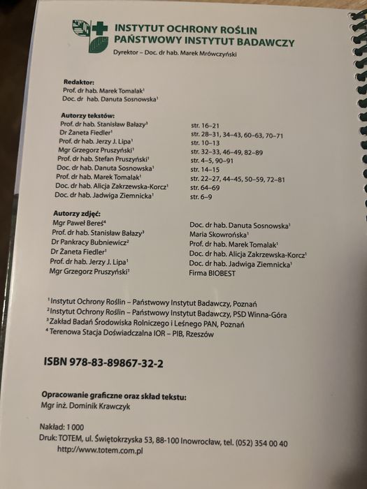Organizmy pożyteczne w śtodowisku rolniczym