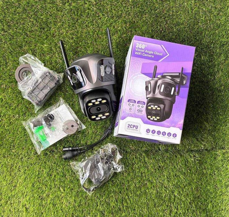 Вулична WiFi IP камера Besder 12Мп 3 об'єктиви iCsee уличная айсі XM85