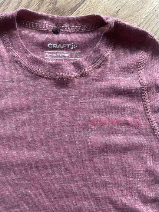 Bluza koszulka termiczna Craft roz S wełna wełniana