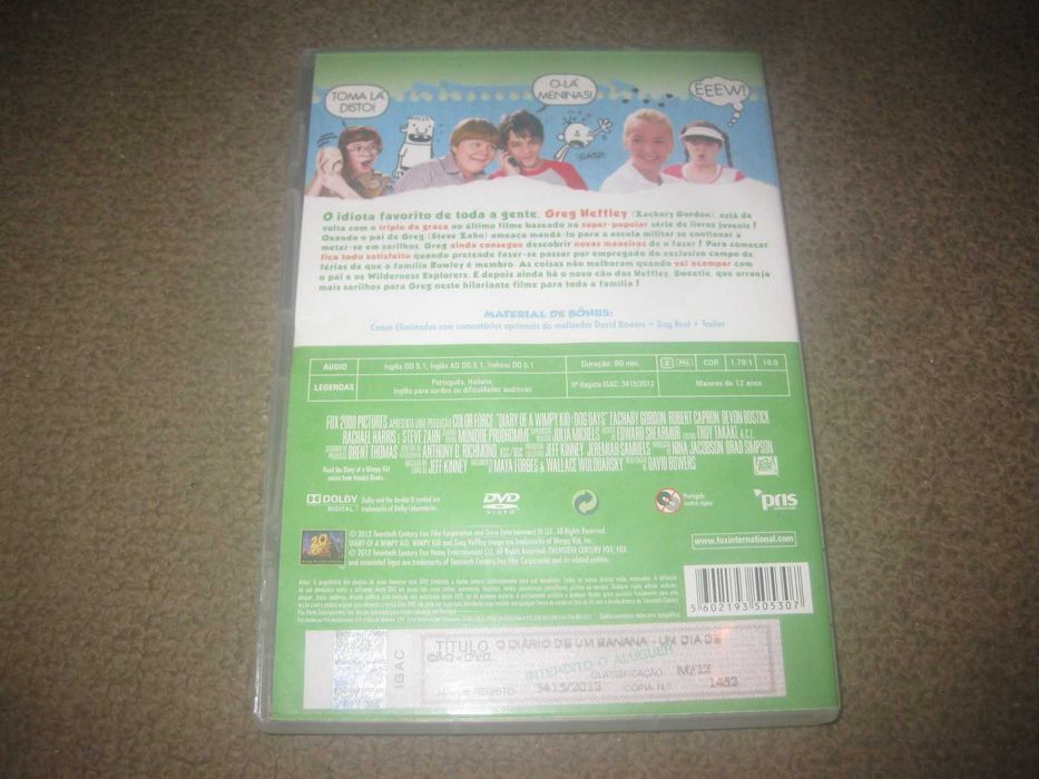 DVD "O Diário de um Banana: Um Dia de Cão" com Steve Zahn