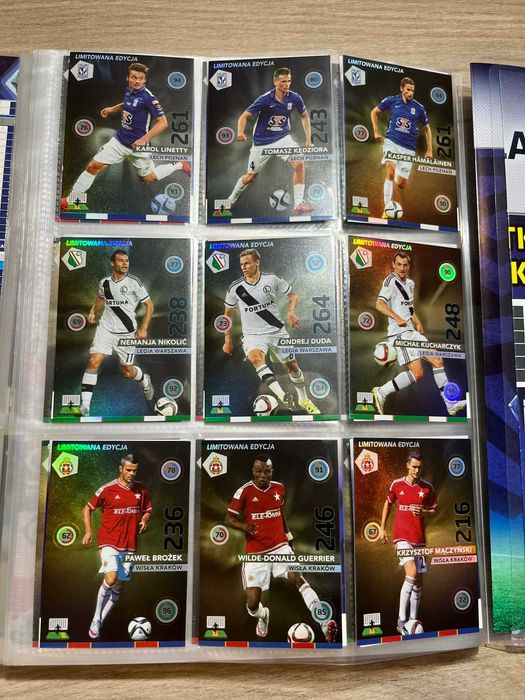 KOMPLETNA Kolekcja Panini Ekstraklasa 2015/16 z Limitkami. Adrenalyn