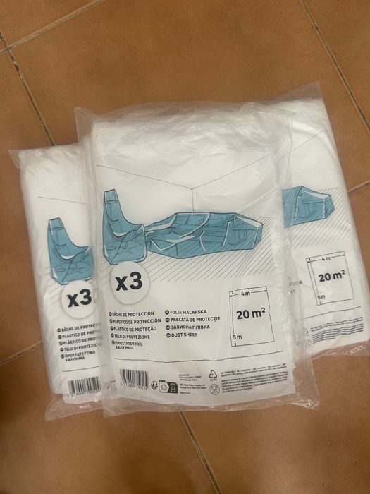 Pack 3 plásticos PROTEÇÃO PARA MÓVEIS 5X4M 5M PP