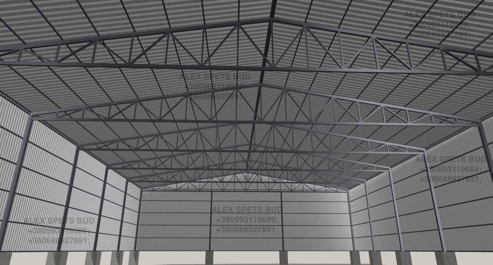 Побудуємо ангар склад під ключ 18х30 18х40 18х50 без центральних колон