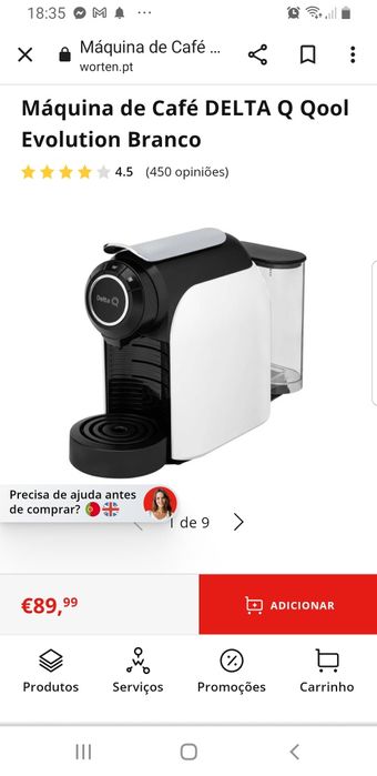 Máquina Café Delta Q nova na caixa