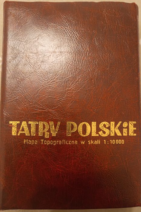 Tatry Polskie mapa topograficzna w skali 1:10000, 1992 rok.