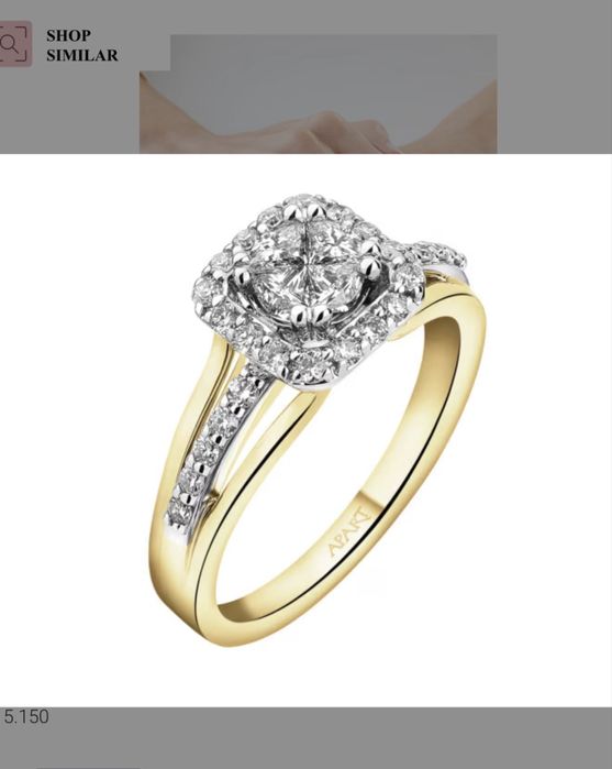 Каблучка з діамантами 0,67 ct