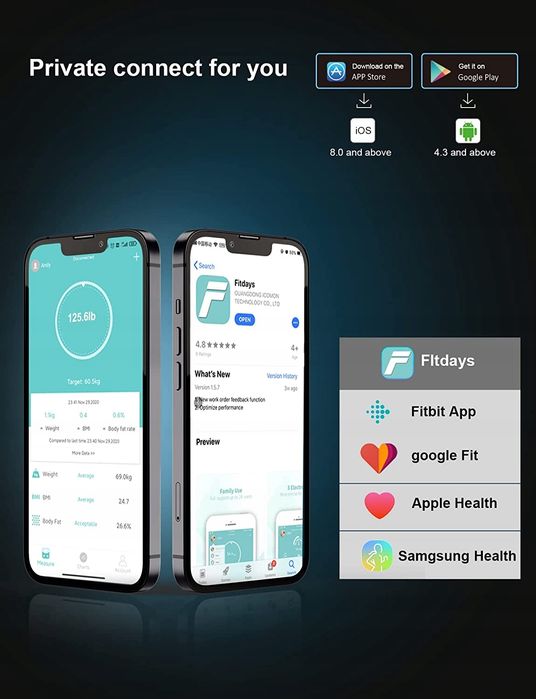 Healthkeep Waga Łazienkowa Smart