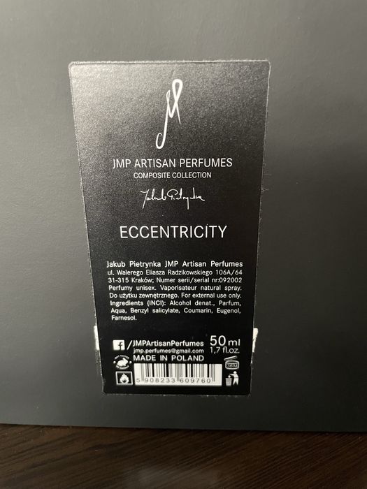 Perfumy JMP Artisan Perfumes Eccentricity 15/50 ml