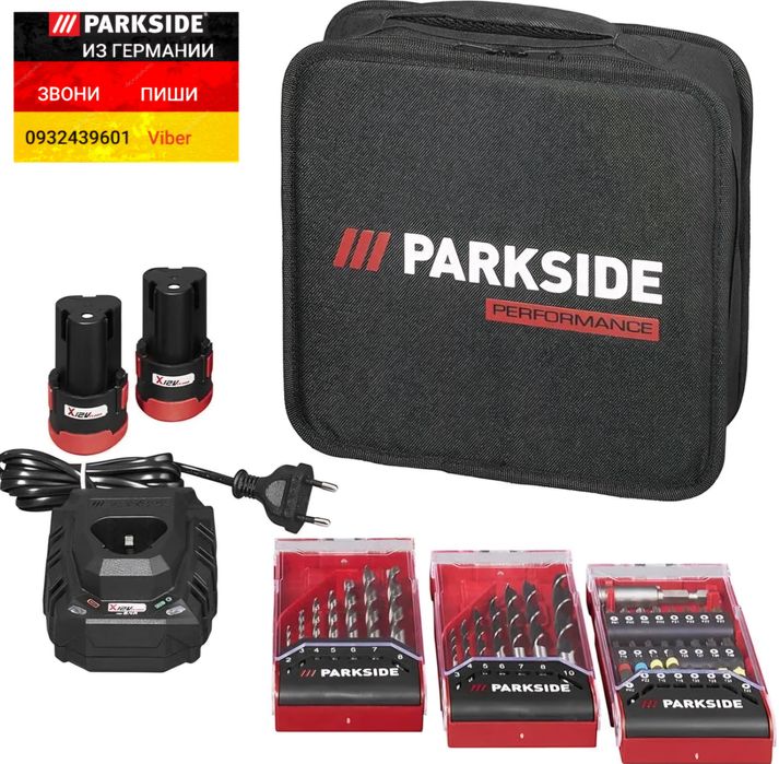 Аккум шуруповерт со съемным патроном из ГЕРМАНИИ Parkside PBSPA 12 C3