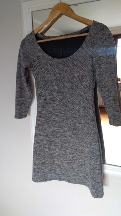 Sukienka szara 34/36 elegancka
