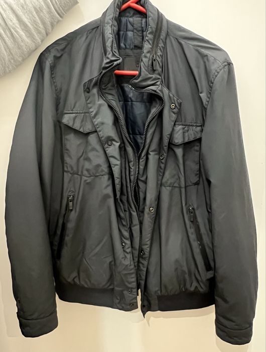 Blusão impermeável Massimo Dutti azul escuro