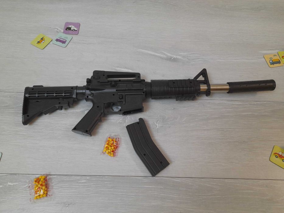 Автомат на пульках, 60см, Арт 777, М-16, винтовка, детский