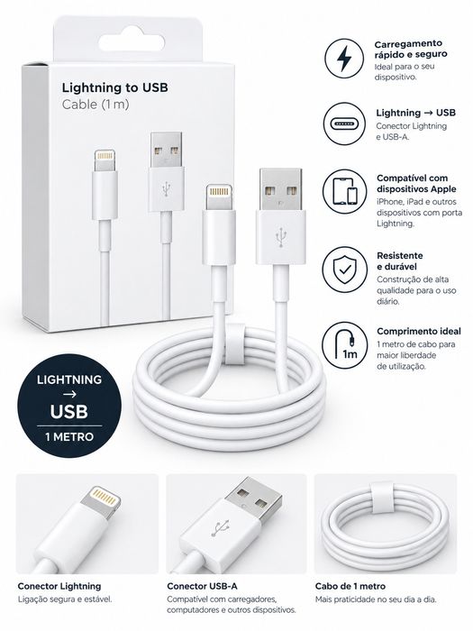 Cabo Lightning para USB