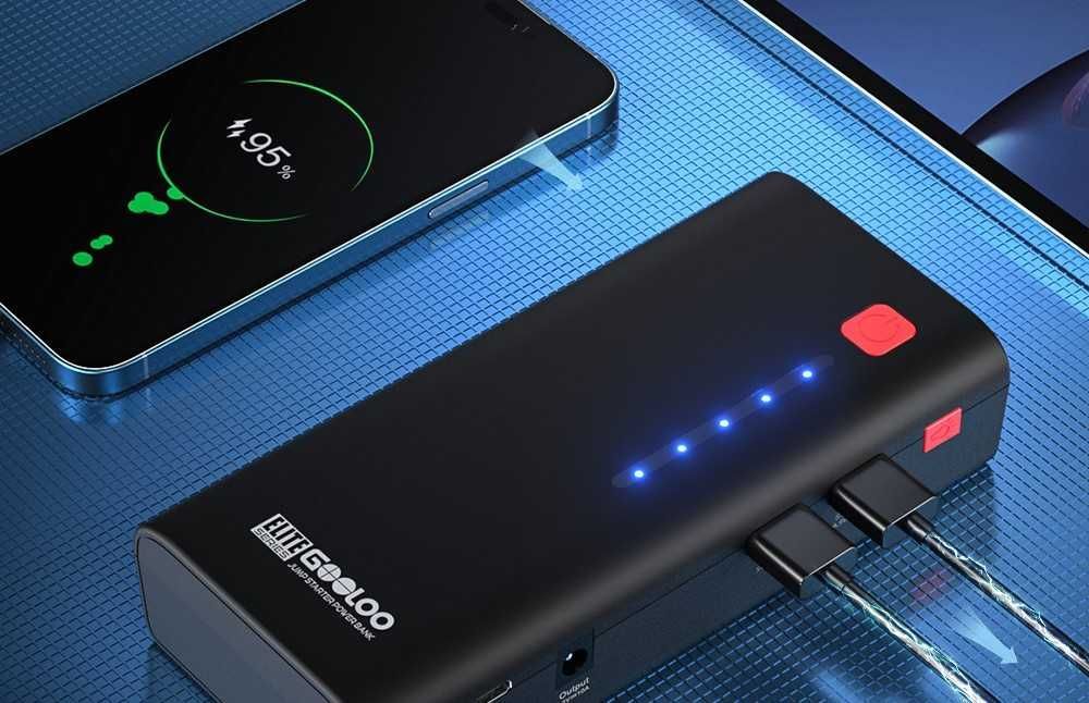 MOCNY BOOSTER urządzenie rozruchowe powerbank akumulator starter 2500A