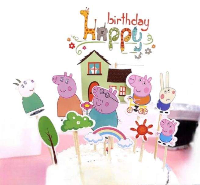 Topper ŚWINKA PEPPA  12szt. na tort