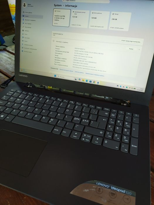 Lenovo  Ideapad 320, i5-8250 8x1,6Ghz ,12Gb ddr4 ,SSD 256Gb,FullHD 15,6",Win11
