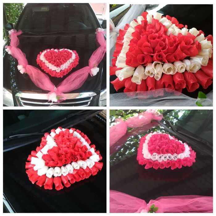 НОВІ Прикраси на весільну машину,Серце на весілля, украшения на авто