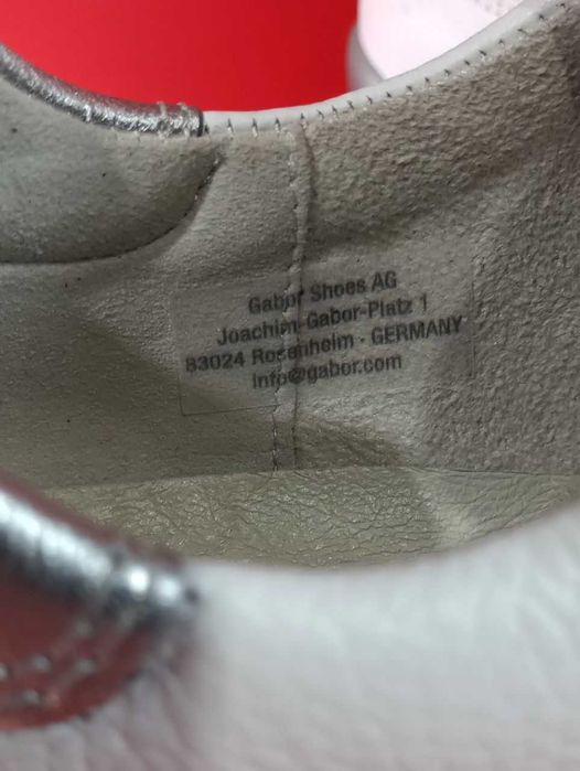 Кожаные женские кроссовки Gabor Damesschoenen Sneakers Wit Оригинал