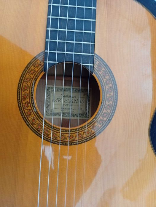 Guitarra Flamenca Espanhola GUISVAL, n.o132, anos 80 + Hard Case