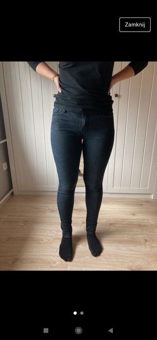 Jeansy skinny czarne