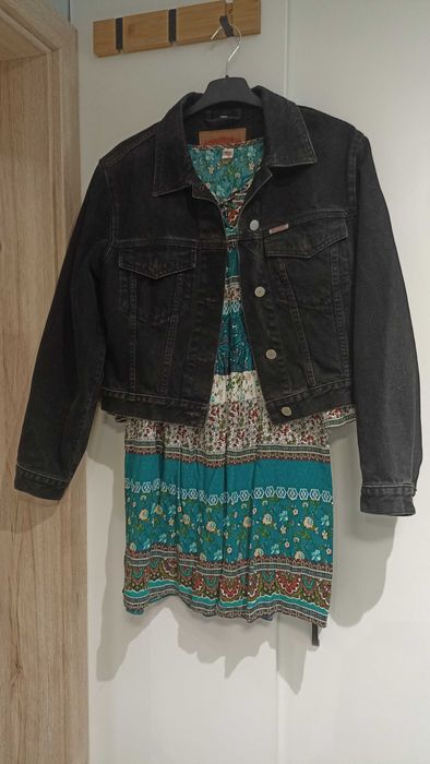 Kurtka katana jeansowa + sukienka