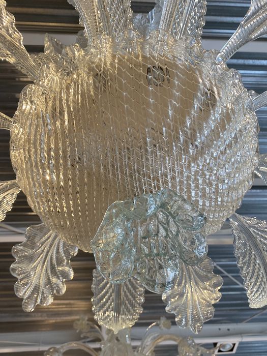 Monumentalny Zyrandol w calosci ze szkla Murano w stylu Mid Century