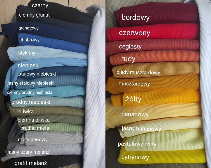 Na wymiar komplet jesienny wiosenny czapka komin chusta prążek bawełna