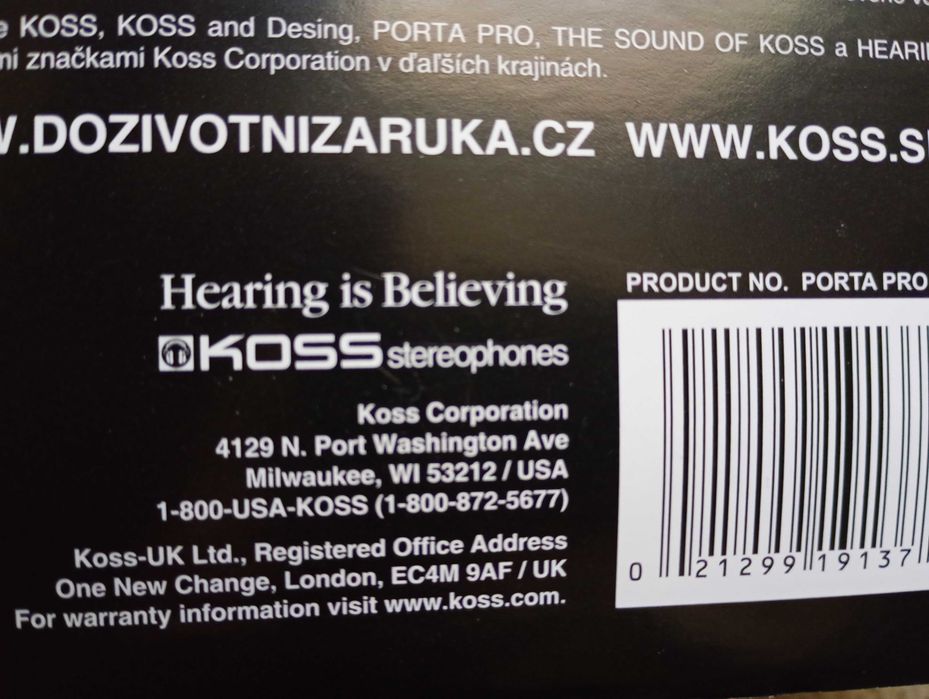 Продам наушники KOSS Porta pro cs