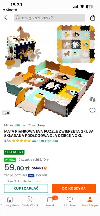 Mata piankowa dla dzieci puzzle