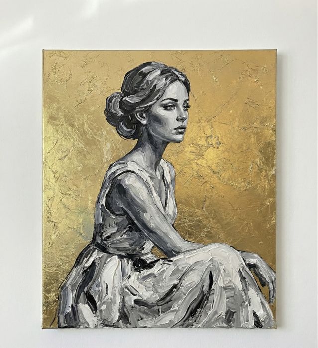 Złoty obraz kobiety kobieta