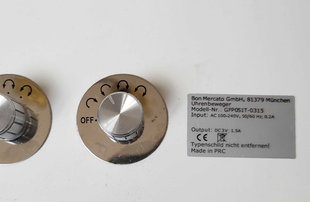 Gablotka obrotowa Rotomat zegarek Bon Mercato nie działa