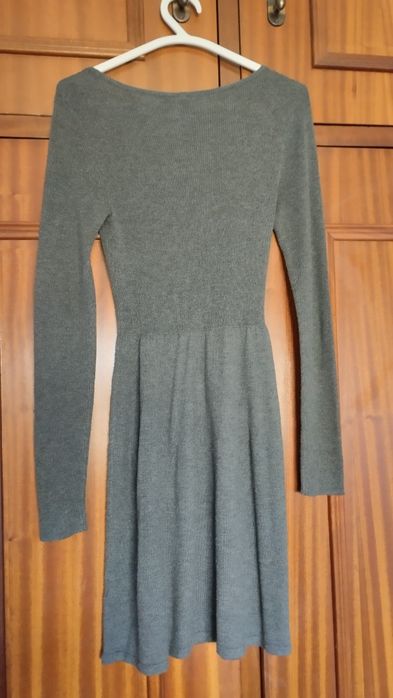 Vestido malha cinza