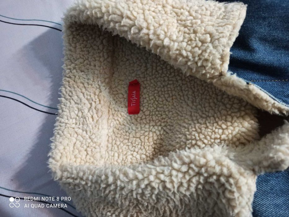 Casaco de ganga com pelo como novo XXL